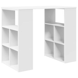 vidaXL Bureau Blanc Bois d'ing&eacute;nierie 90 x 50 x 75 cm