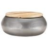 vidaXL Table basse Gris 68x68x30 cm Bois de manguier solide