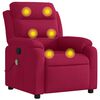 vidaXL Fauteuil de massage inclinable rouge bordeaux velours
