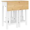 vidaXL Ensemble de bar 3 pcs blanc bois de pin massif