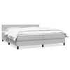 vidaXL Sommier &agrave; lattes de lit et matelas gris clair 200x210cm velours