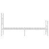 vidaXL Cadre de lit métal sans matelas avec pied de lit blanc 80x200cm