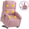 vidaXL Fauteuil de massage inclinable Rose Velours