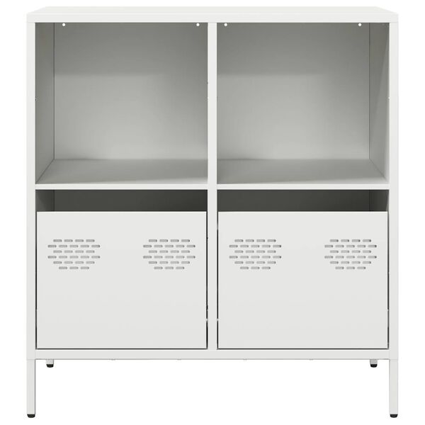 vidaXL Buffet blanc 68x39x73,5 cm acier lamin&eacute; &agrave; froid