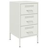 vidaXL Tables de chevet 2 pcs blanc 36x39x68 cm acier
