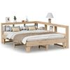 vidaXL Lit biblioth&egrave;que sans matelas 150x200 cm bois massif de pin