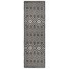 vidaXL Tapis &agrave; tissage plat d'ext&eacute;rieur 80x250 cm Rayures noires