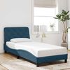 vidaXL Cadre de lit avec LED sans matelas bleu 90x190 cm velours