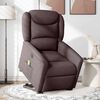 vidaXL Fauteuil inclinable de massage &eacute;lectrique Marron fonc&eacute; Tissu