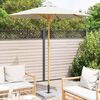 vidaXL Parasol de jardin Blanc cr&egrave;me &Oslash; 270 x 260 cm Bambou