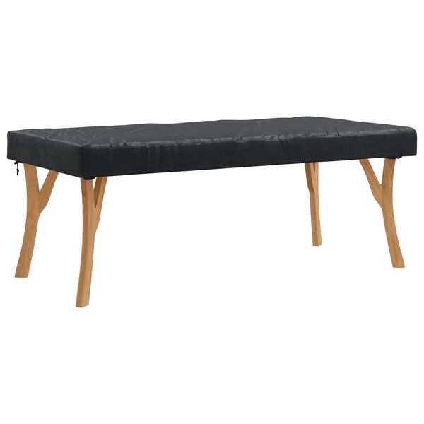 vidaXL Housse de Table Uni Noir 102 x 202 x 15 cm tissu
