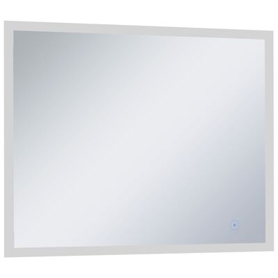 vidaXL Miroir mural à LED de salle de bain et capteur tactile 80x60 cm