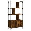 vidaXL Biblioth&egrave;que avec portes ch&ecirc;ne fum&eacute; 76,5x30x154,5 cm