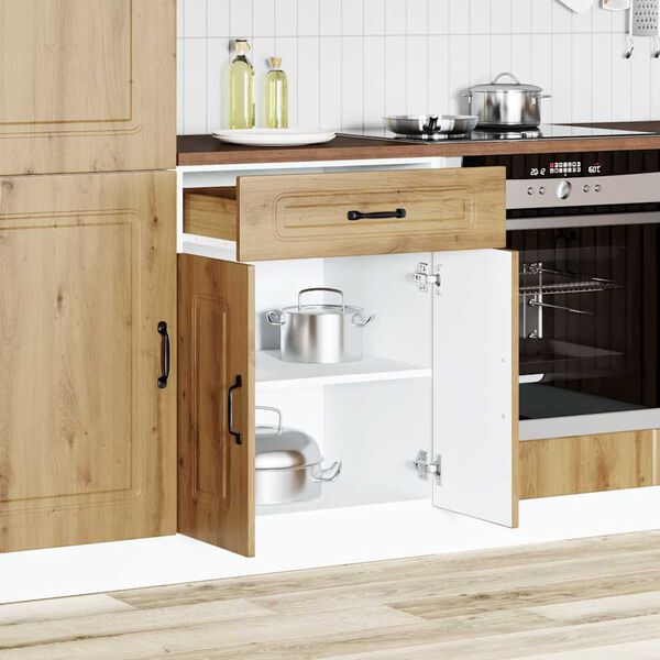 vidaXL Armoire de cuisine Kalmar ch&ecirc;ne artisanal bois d'ing&eacute;nierie