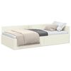 vidaXL Cadre de lit d'angle Cr&egrave;me 90 cm x 200 cm Velours