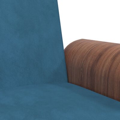 vidaXL Canapé-lit avec porte-gobelets bleu velours