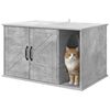 vidaXL Maison pour chat B&eacute;ton 85 x 55 x 50 cm Bois d'ing&eacute;nierie
