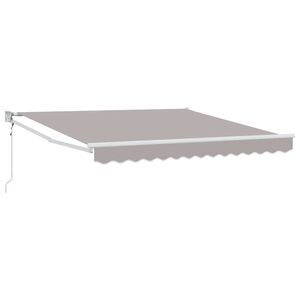 vidaXL Auvent r&eacute;tractable Gris clair 350 x 250 cm Polyester et m&eacute;tal