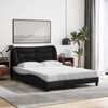 vidaXL Cadre de lit avec LED sans matelas Hvar noir 120x200 cm tissu