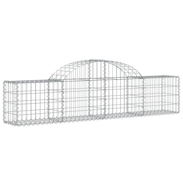vidaXL Paniers &agrave; gabions arqu&eacute;s 2 pcs 200x30x40/60 cm Fer galvanis&eacute;