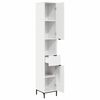 vidaXL Cabinet de salle de bain Blanc brillant 31,5 x 33 x 190 cm