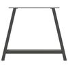 vidaXL Pieds de table à manger en forme de A 2 pièces Anthracite 100 x (72-73) cm Acier