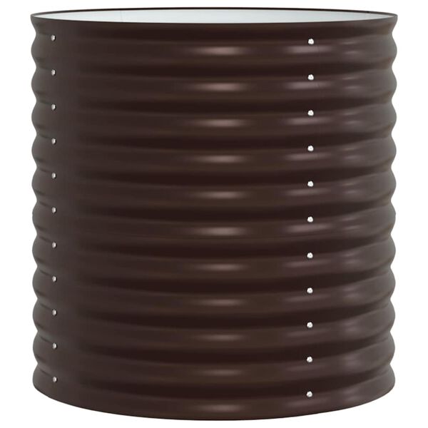 vidaXL Jardini&egrave;re sur&eacute;lev&eacute;e Marron 80 x 80 x 81 cm Acier