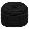 vidaXL Corde de travail Noir 25 mm 50 m Polyester