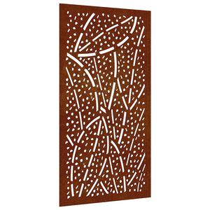 vidaXL D&eacute;coration murale jardin 105x55 cm acier corten design feuille