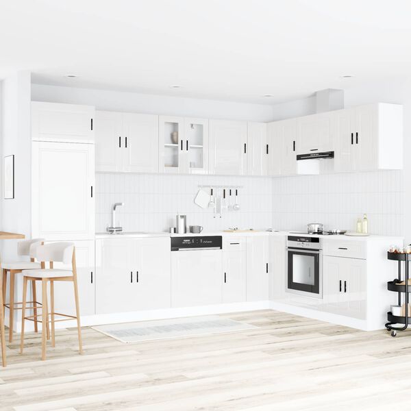 vidaXL Meuble sous &eacute;vier avec stockage Porto Blanc 80 x 46 x 81,5 cm