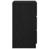 vidaXL Tables de chevet avec 3 tiroirs 2 pcs noir 39x35x65 cm