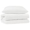 vidaXL Ensemble de Duvet avec oreiller 2 pc Blanc Microfibre
