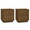&nbsp;vidaXL Tables de chevet 2 pcs Marron miel 40x34x45 cm Bois pin massif