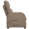 vidaXL Fauteuil de massage &eacute;lectrique Cappuccino Similicuir