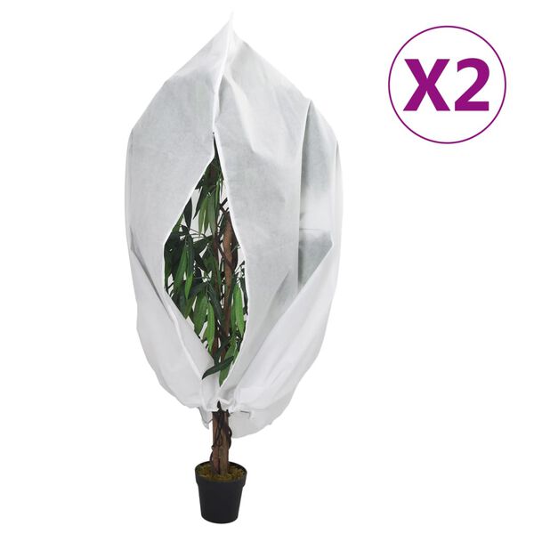 vidaXL Housses de protection pour plantes avec fermeture &eacute;clair 2 pcs