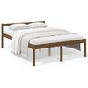 vidaXL Lit pour personne &acirc;g&eacute;e marron miel 120x190cm bois massif de pin