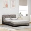 vidaXL Cadre de lit sans matelas taupe 140x200 cm tissu