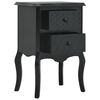 vidaXL Table de chevet Noir 43x32x65 cm MDF