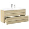 vidaXL Ensemble de meubles de salle de bain 2 pcs ch&ecirc;ne sonoma