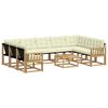 vidaXL Ensemble de canap&eacute;s d'ext&eacute;rieur 10 pc 9 place Blanc et cr&egrave;me