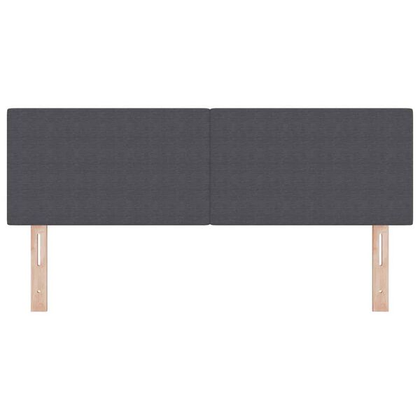 vidaXL T&ecirc;te de lit avec t&ecirc;te de lit Gris fonc&eacute; 160 cm Cuir synth&eacute;tique