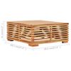 vidaXL Salon de jardin 5 pcs avec coussins Bois de teck solide