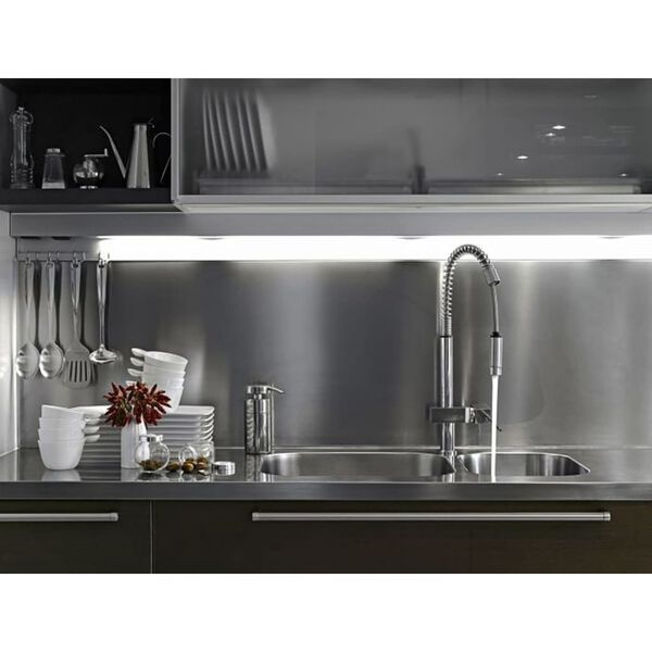 Nordlinger Dosseret 90x70 cm Acier inoxydable Argent&eacute;