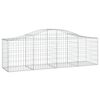 vidaXL Panier de gabions arqu&eacute; 200x50x60/80 cm Fer galvanis&eacute;