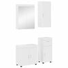 vidaXL Ensemble de mobilier de salle de bain TULUM 4 pc Blanc brillant