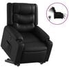 vidaXL Fauteuil inclinable &eacute;lectrique noir similicuir