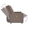 vidaXL Fauteuil de massage inclinable à 3 places taupe tissu