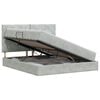 vidaXL Lit avec rangement et matelas Gris clair 140 x 190 cm Velours