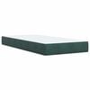 vidaXL Sommier &agrave; lattes de lit avec matelas Vert fonc&eacute; 90x190 cm