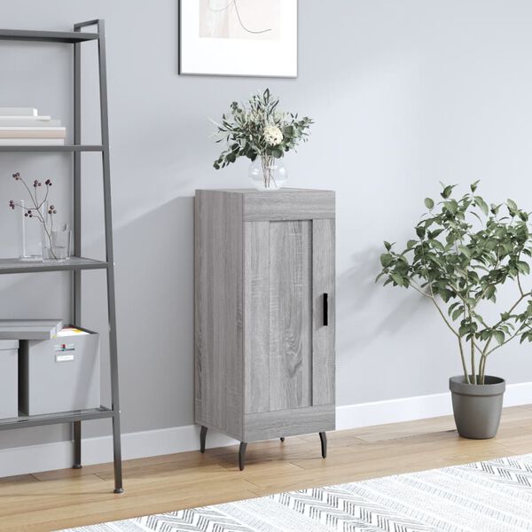 vidaXL Buffet Sonoma gris 34,5x34x90 cm Bois d'ing&eacute;nierie